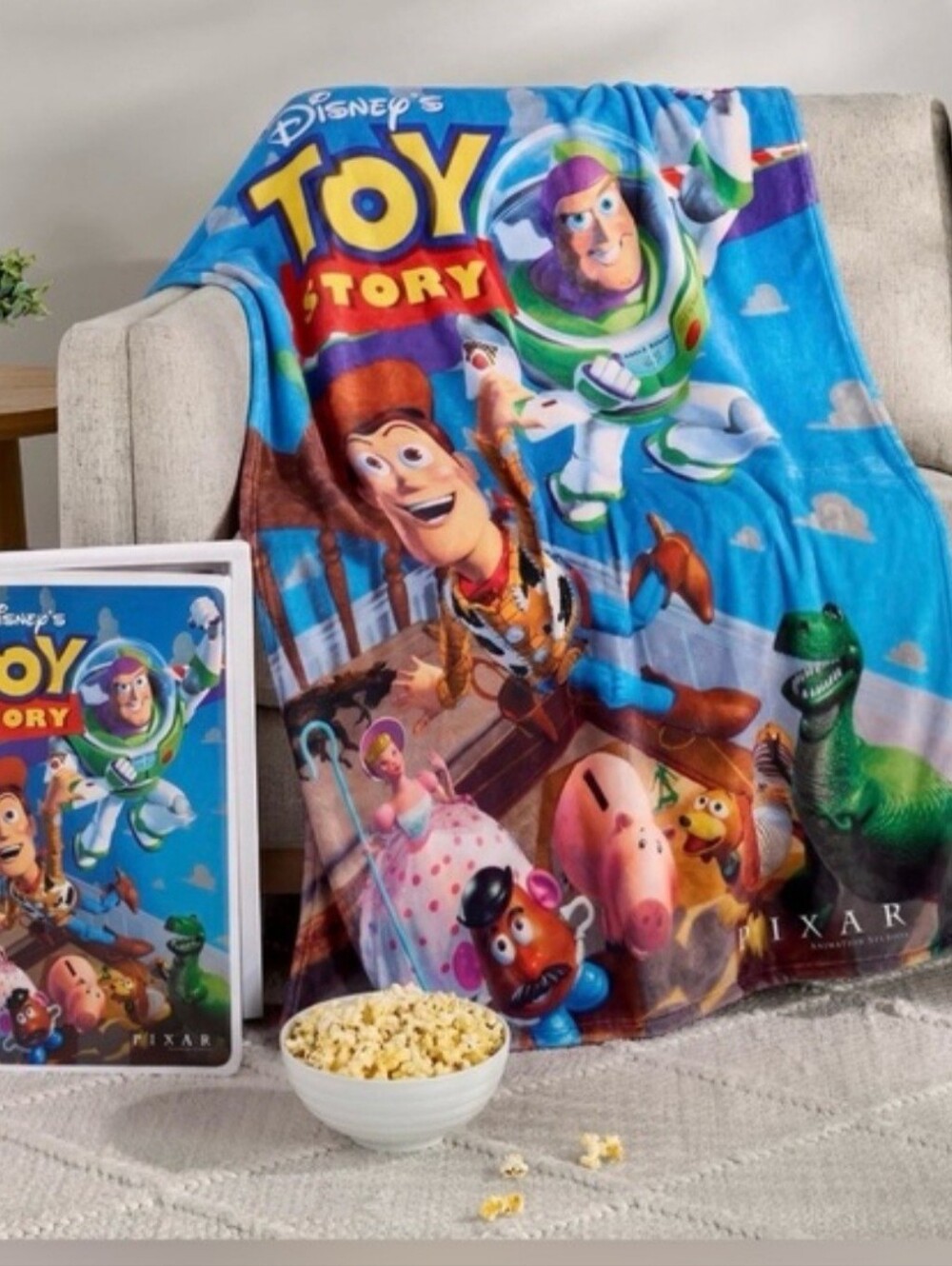Disney Toy Story Classic VHS Boxed Silk Touch Throw, 50”x70”